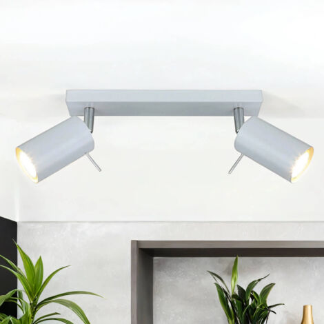 Deckenstrahler Weiß GU10 2 flammig Wohnzimmer Flur Beleuchtung (1/5)