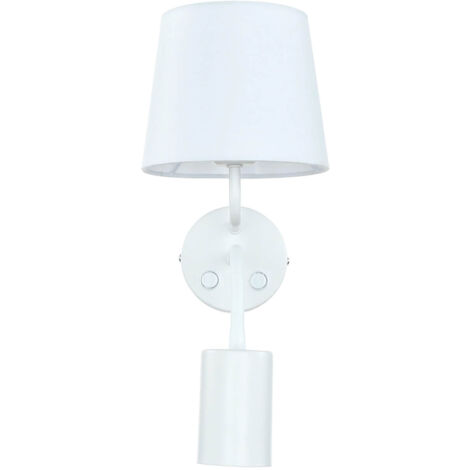 Applique Blanc Métal Lampe de lecture flexible avec interrupteur MAJA