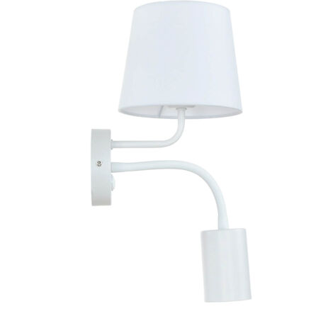 Applique Blanc Métal Lampe de lecture flexible avec interrupteur MAJA