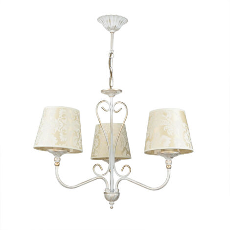 Lustre avec abat-jour E27 Classique Suspension Salon