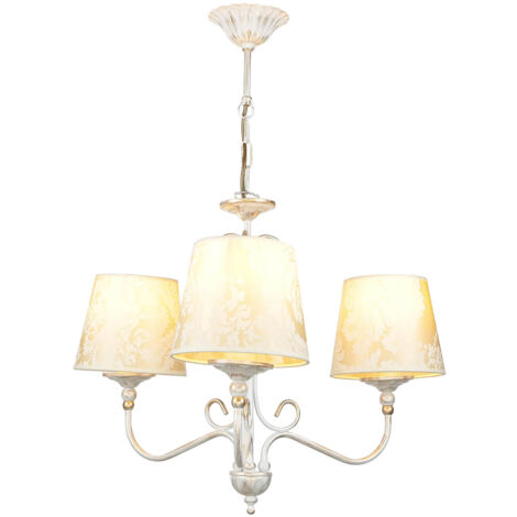 Lustre avec abat-jour E27 Classique Suspension Salon