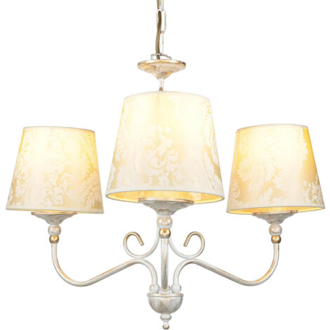 Lustre avec abat-jour E27 Classique Suspension Salon