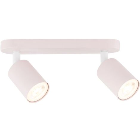 Lampe pour enfants métal ajustable rose GU10 2 flammes (1/5)