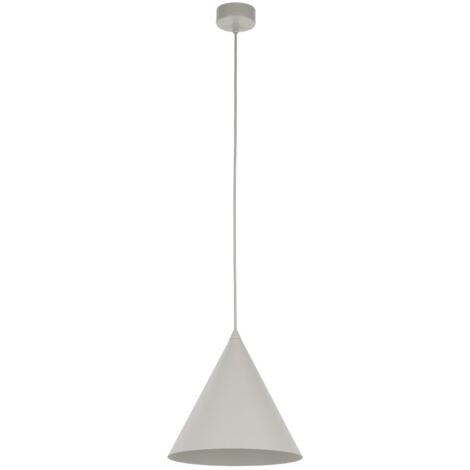 Lampe à suspendre métal Ø 25 cm H : max. 160 cm Beige E27 rond Lampe à suspendre rétro (1/5)