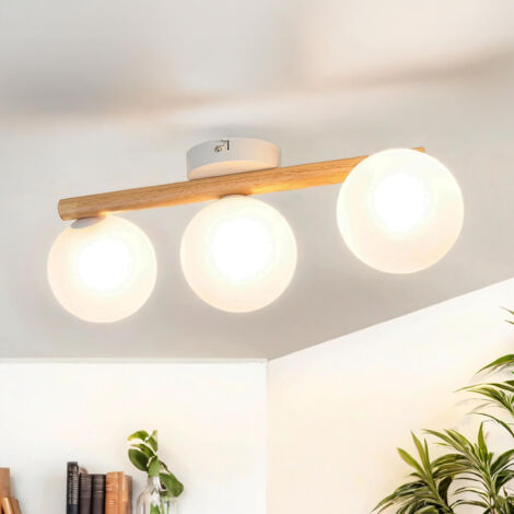 Applique Murale Ou Plafonnier Design Soleil - Métal Doré Avec Globe Verre Dépoli 90 Mm - Lampe G9 Dimmable Pour Couloir, Chambre, Dressing