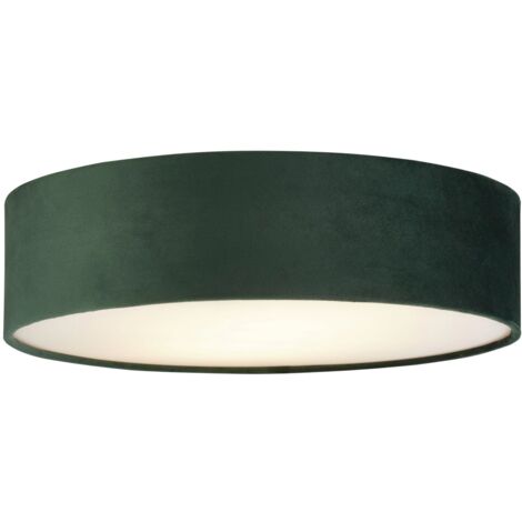 Plafonnier en métal D: 38 cm vert E27 2 lampes rond moderne (1/4)