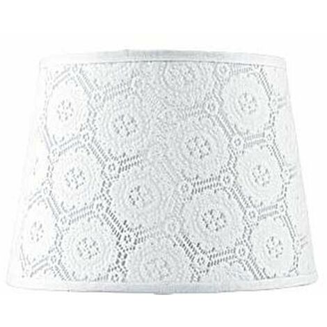 Abat-jour Blanc Dentelle Textile pour lampe de table E14