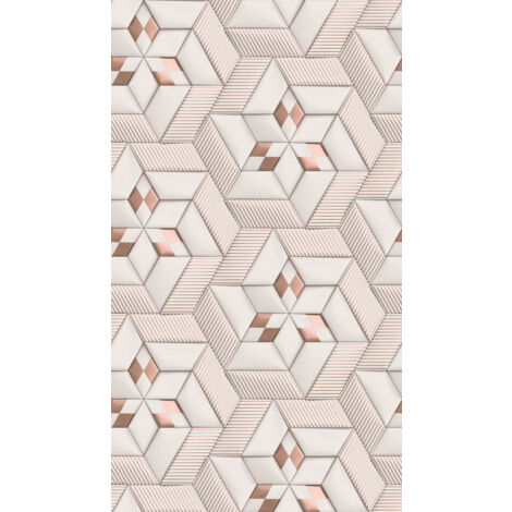 Papier peint vinyle intissé contemporain – Motifs géométriques et capitonnés – Lessivable et strippable – 1,59m x 2,80m – 391782 – A.S. Creations - AS-391782 (1/3)