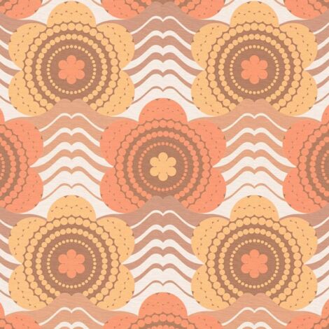 Papier peint Fleur Orange Retro Chic A.S. Création (1/4)