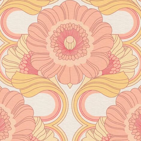 Papier peint Vintage Rose Retro Chic A.S. Création (1/4)