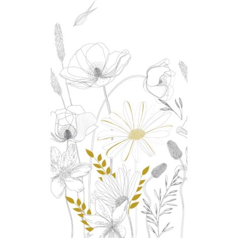 A.S. Creations – Papier peint vinyle noir et blanc – Fresque fleur panoramique – Lessivable, strippable – Bonne résistance à la lumière (1/3)