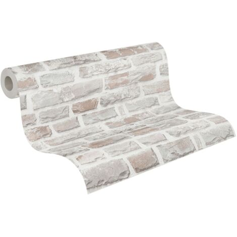 Papier peint Trompe l'oeil Gris Natural Living A.S. Création (1/5)