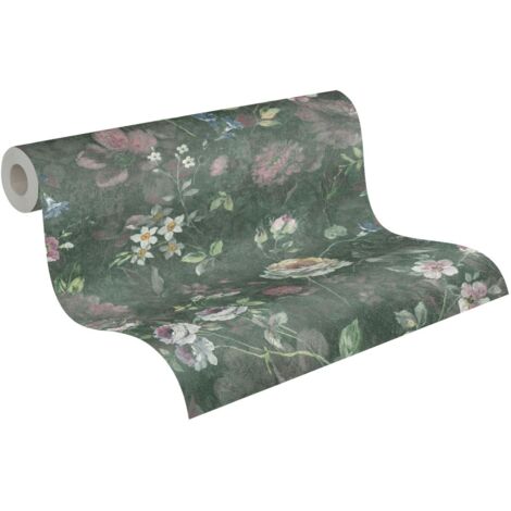 Papier peint Fleur Vert Natural Living A.S. Création (1/5)