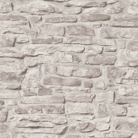 Papier peint Trompe l'oeil Gris Elements 2 A.S. Création (1/4)