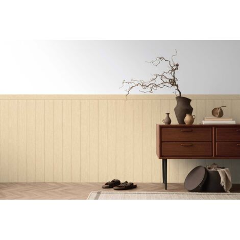 Papier peint Trompe l'oeil Beige Wallpanel A.S. Création (1/4)