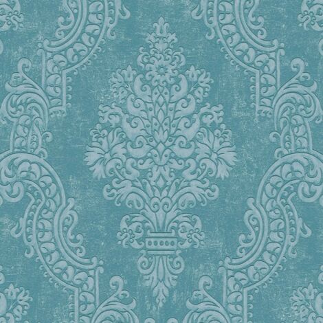 Papier peint Classique Bleu canard Pure Elegance A.S. Création (1/4)