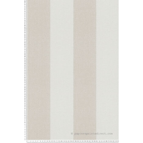 A.S. Creations – Papier peint à rayures marron clair et gris – Tapisserie moderne pour chambre d'enfant – Aspect lin pour salon – Haute qualité
