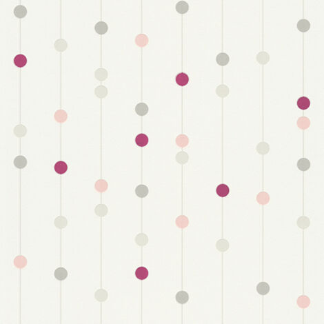 Papier peint expansé intissé 53cm x 10,05m – Motif contemporain beige et rose – Lessivable et strippable – Résistance à la lumière - SP02162 (1/10)
