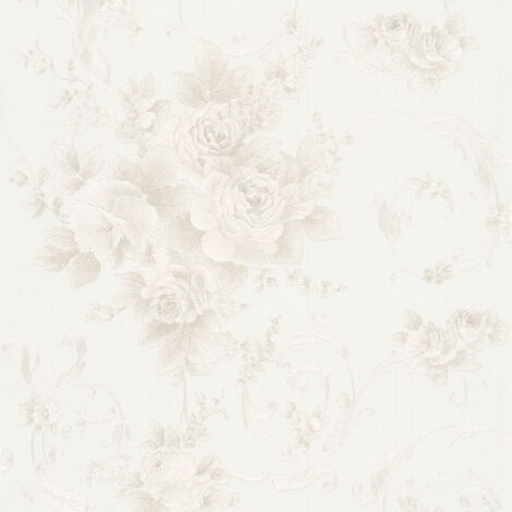Papier peint Fleur Gris Romantica 3, Romantico A.S. Création (1/4)