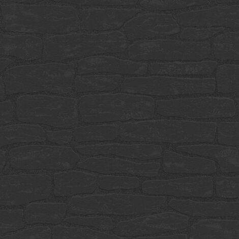 Papier peint Brique Noir New England 2, Wood'N Stone 2 A.S. Création (1/3)