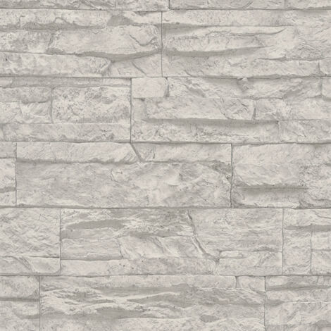 Papier peint Trompe l'oeil Gris Wood'N Stone, Wood'N Stone 2, Elements 2 A.S. Création (1/10)