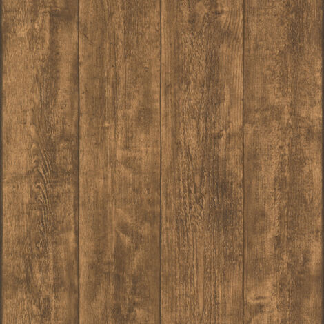 Papier peint vinyle imitation bois marron foncé – Tapisserie effet bois pour salon et espaces humides – Dimensions 53cm x 10,05m – A.S. Creations (1/8)