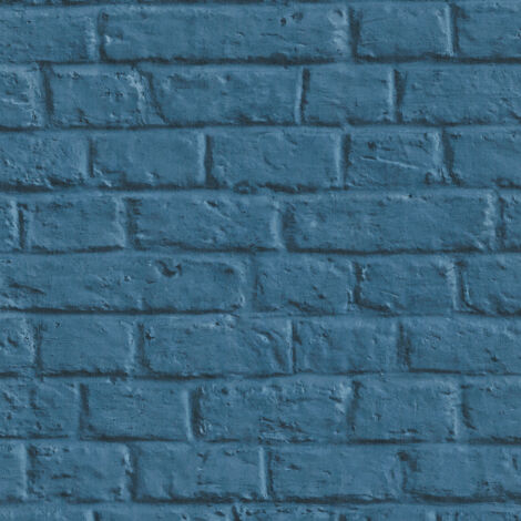 Papier peint Brique Bleu Metropolitan Stories A.S. Création (1/4)