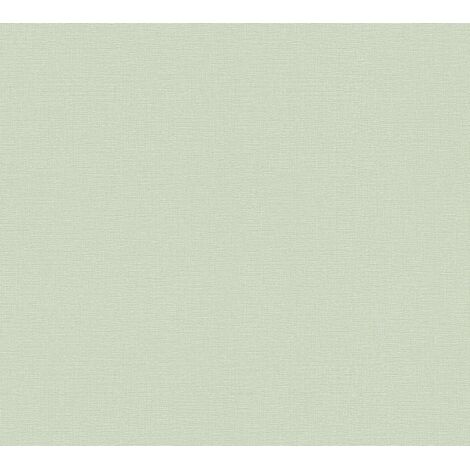Papier peint moderne uni vert pastel Tapisserie intissée verte pour chambre Papier peint monochrome idéal salle de bain