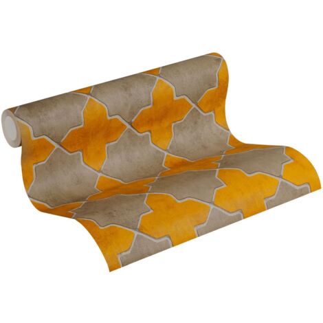 Papier peint Trompe l'oeil Jaune New Walls A.S. Création (1/5)