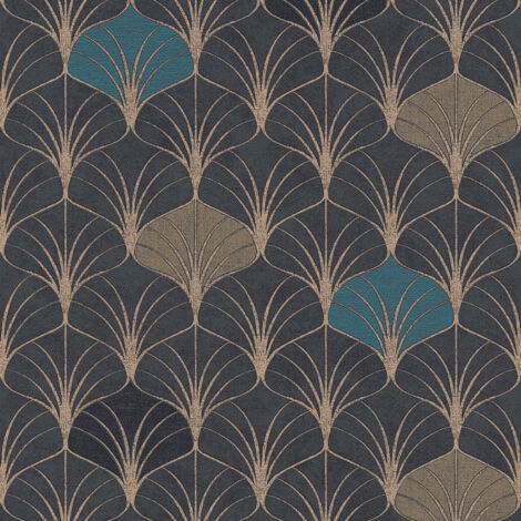 Papier peint vinyle intissé rétro chic 53cm – Motifs floraux colorés – Lessivable et strippable – Résistant à la lumière 10,05m – A.S. Creations - SP15411 (1/5)