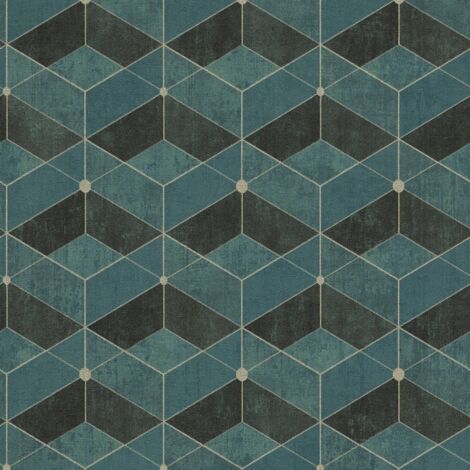 Papier peint Géométrique Noir Titanium 3 A.S. Création (1/4)