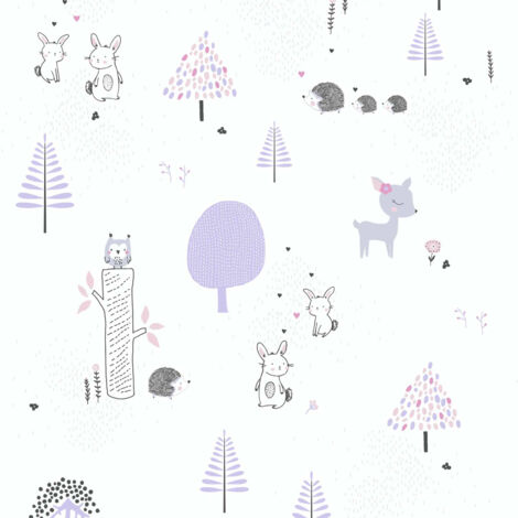 Papier peint Enfant Violet Little Love A.S. Création (1/4)
