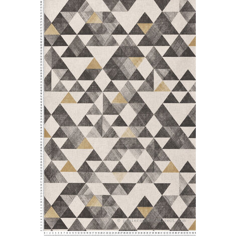 Papier peint vinyle rétro vintage 53cm x 10,05m – Motifs géométriques scandinaves – Lessivable et strippable – Bonne résistance à la lumière - LTC-11170109 (1/4)