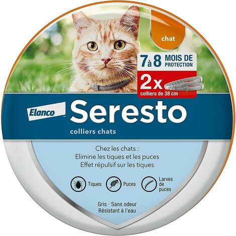 Collier anti-puces et antiparasitaire pour chat，Collier Anti-Puces et Anti-Tiques pour Chats，Lilaris 2 Colliers
