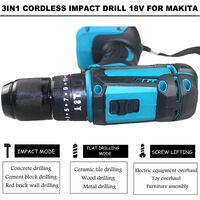 Compatible with Makita DHP483Z LXT Brushless Combi Drill Cordless Hammer Drill+5.5Ah Battery