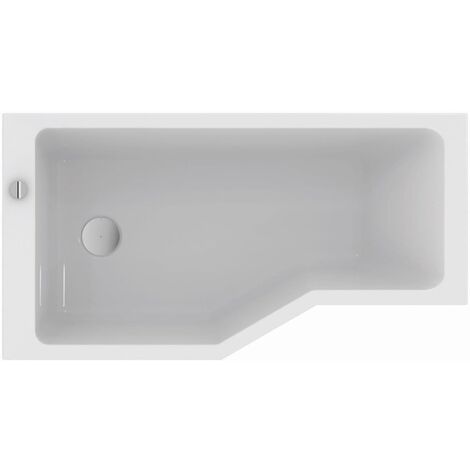 Baignoire asymétrique PLENITUDE 3 160/90-70 cm gauche acrylique blanc vidage inclus