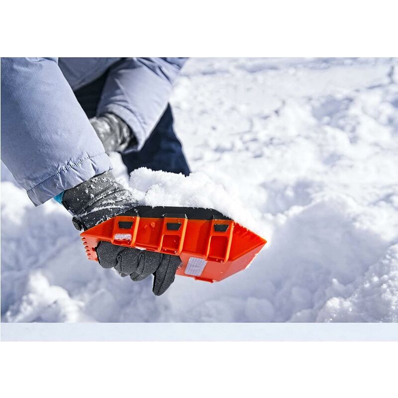 COZEVDNT Auto-Kunststoff-Mehrzweck-Schneeschaufel,  Eisbrecher-Sicherheitsschaufel-Werkzeug, robuste  Kunststoff-Kompakt-Sicherheitsschaufel, Notfall-Schneeschaufel (klein)