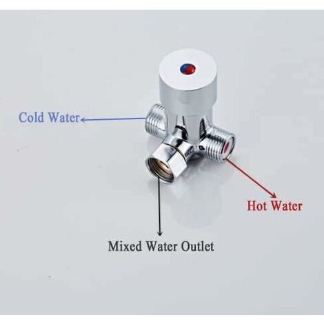 COZEVDNT G1/2-Ventil, Heiß- und Kaltwasser-Mischventil, automatische  Thermostat-Wasserhahnanschlüsse