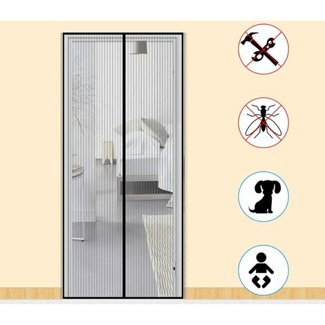 COZEVDNT Magnetische Moskitonetz-Tür, Türvorhang,  Anti-Moskito-Fliegeninsekten, leicht zu öffnen und automatisches Schließen,  einfache und