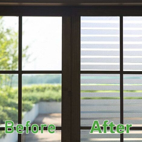 COZEVDNT Verdunkelungs-Fensterfolie, Fensterfolie, Streifen-Fensterfolie,  nicht klebende Fensterfolie, Anti-UV-elektrostatische Folie für  Konferenzräume, Zuhause