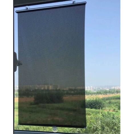 COZEVDNT Sonnenschutz mit Saugnapf, Fenster-Sonnenschutz mit Saugnapf,  Balkon-Verdunkelungsvorhang, Fenstervorhang, ohne Stanzen, tragbarer  Sonnenschutz für