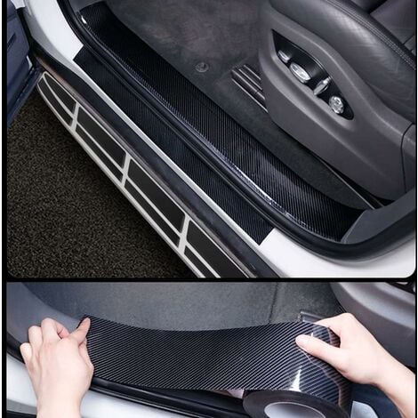 Auto-Einstiegsleisten-Aufkleber, Schutzfolie, Stoßstangenleiste,  Carbon-Folie zum Schutz des Autos vor Kratzern (3M)