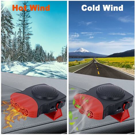 COZEVDNT Autoheizung, tragbare Autoheizung, 12 V 150 W Auto-Entnebler mit  2-in-1-Heiz- und Kühlmodi zum Entfrosten/Entnebeln/Erwärmen von  Autoscheiben