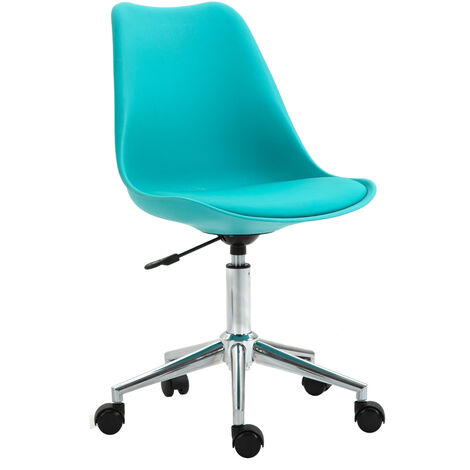 Svita – Chaise de bureau pour enfants turquoise – Chaise pivotante avec assise confortable – Dimensions 54x47x84,5-96 cm – 5 roulettes en caoutchouc dur (1/5)