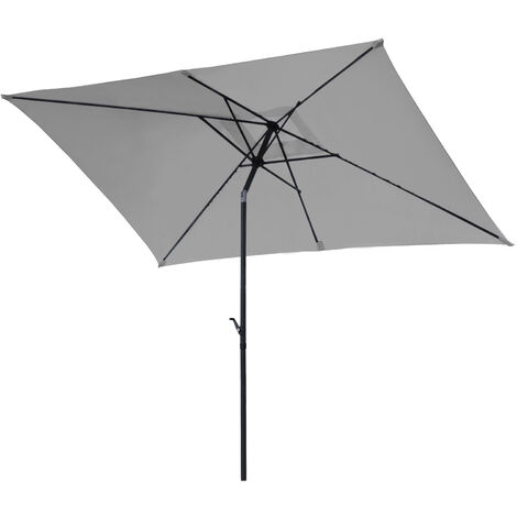 SVITA Parasol 3x2m Parasol balcon rectangulaire avec protection solaire gris clair mat