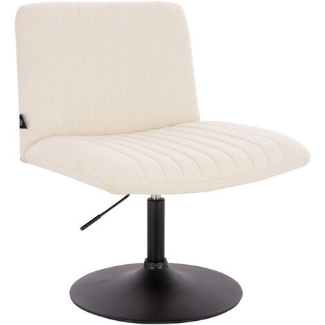 SVITA EMILY Fauteuil de détente réglable en hauteur avec dossier imitation lin crème (1/5)