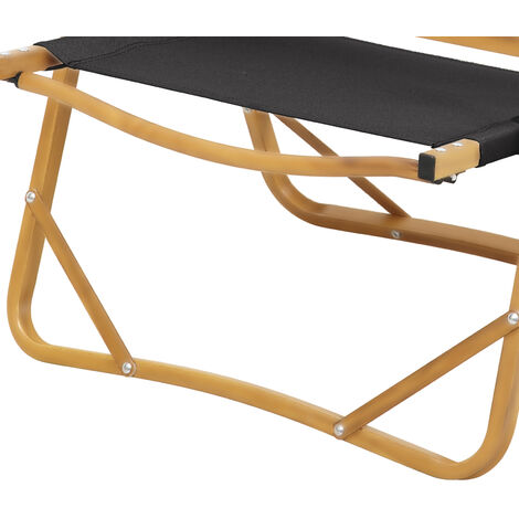 Chaise De Camping Pliable Légère Avec Accoudoirs En Bois Massif - Confortable Pour Pique-Nique, Pêche Et Randonnée (Beige, Taille S)