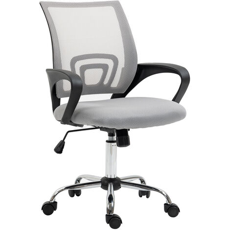 SVITA Chaise de bureau Enfants Jeunes Tissu Chaise de bureau Gris