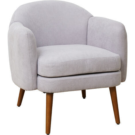 JOHAN fauteuil chaise longue fauteuil rembourré accoudoirs rembourrés moderne gris clair