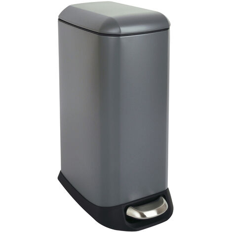SVITA TS12 Poubelle à pédale Poubelle 12l incl. seau intérieur Pédale gris